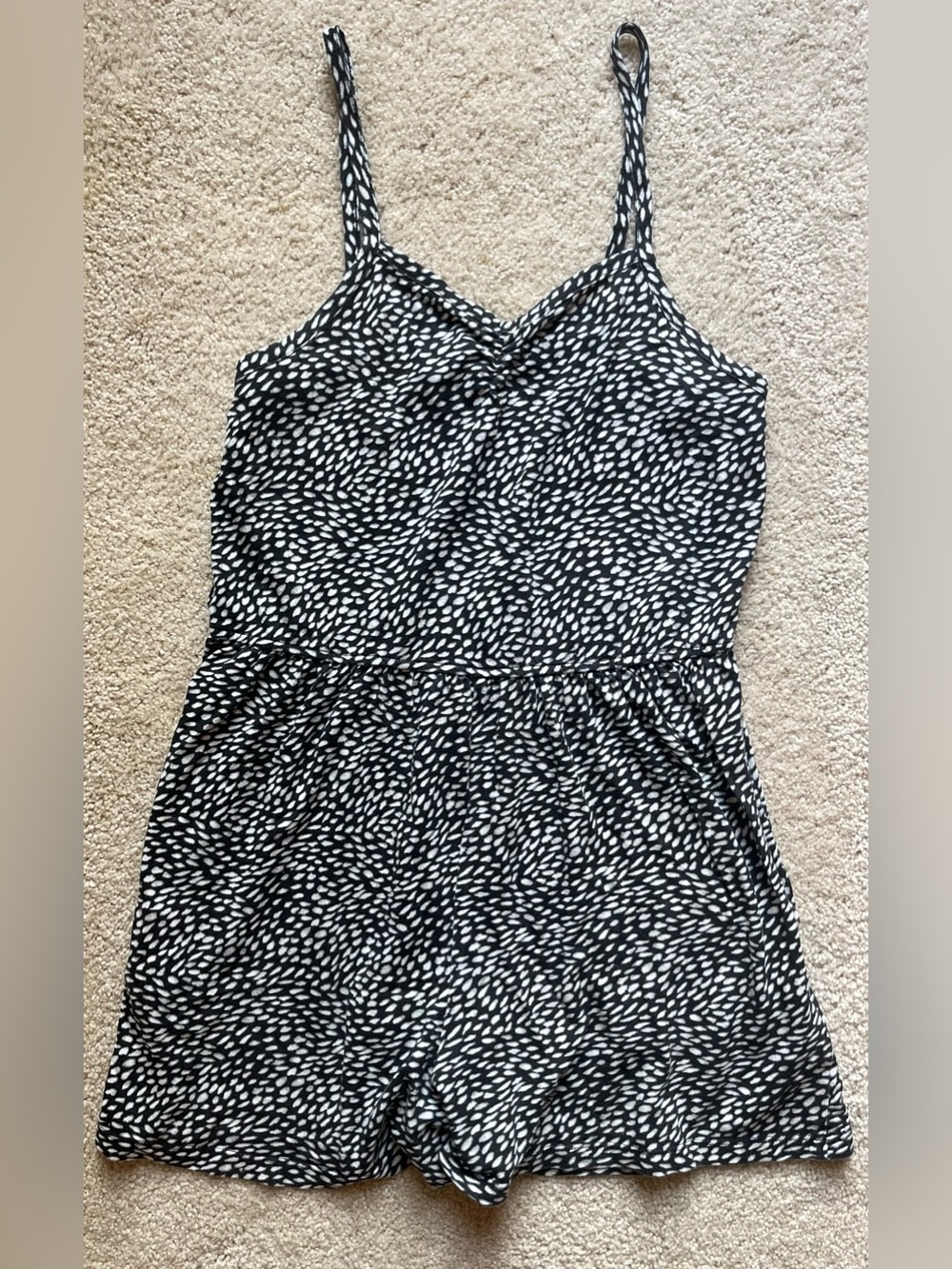 Old Navy Black and White Printed Girls' Romper